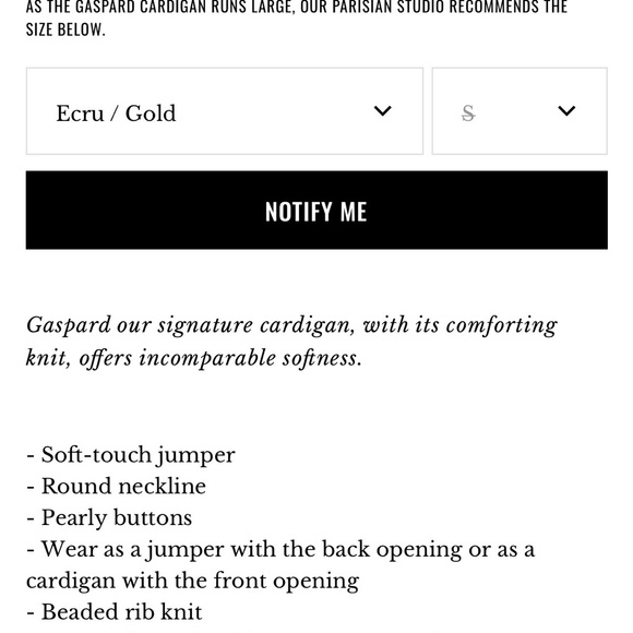 Sezane Cream and Brown Striped Cardigan - Picture 5 of 6